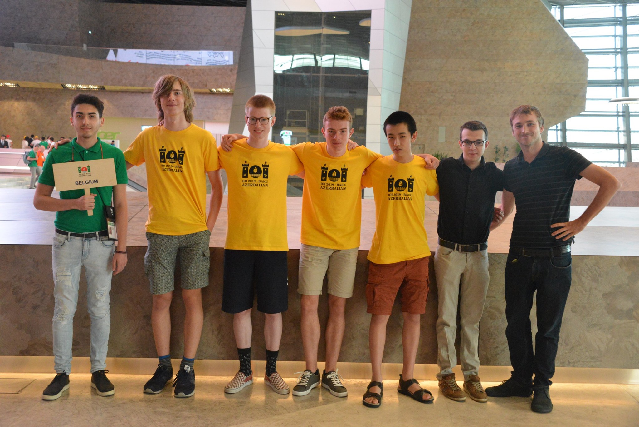 Délégation belge à l'IOI 2019 Ioi2019 team